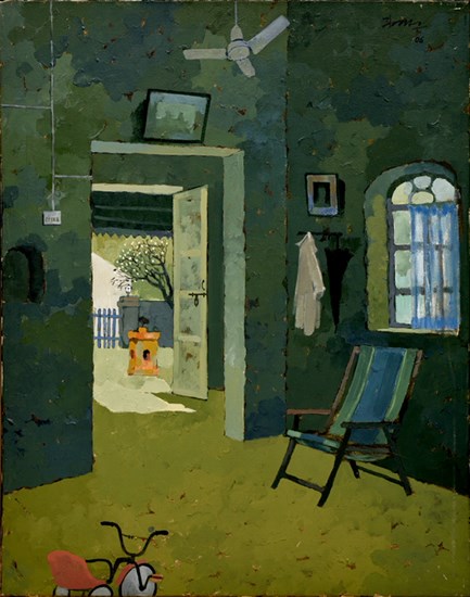 Tulshi Vrindavan, painting by Anwar Husain