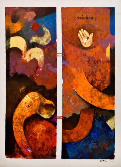 painting by Anwar Husain - Ganesha