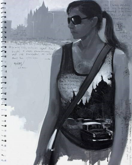 Mumbai Diary - 13, painting by Anwar Husain