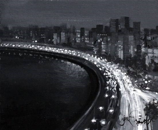 Mumbai Diary - 24, painting by Anwar Husain