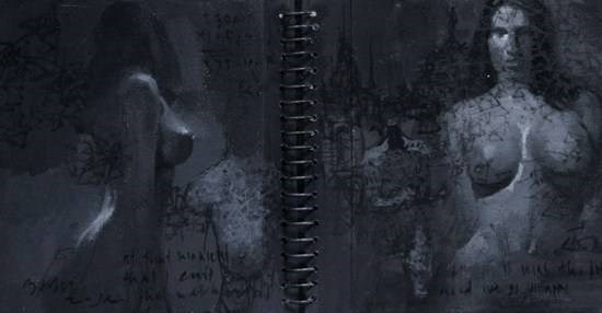 Mumbai Diary, painting by Anwar Husain