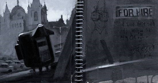 Mumbai Diary - 106, painting by Anwar Husain