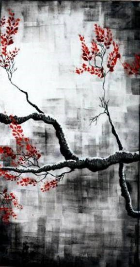 Cherry Blossom II, painting by Anuj Malhotra