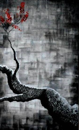 Cherry Blossom III, painting by Anuj Malhotra