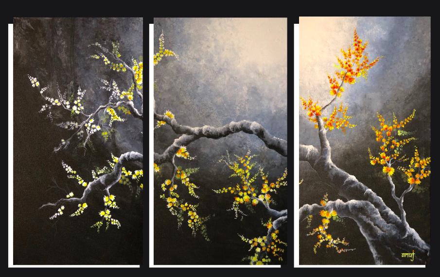 Fall of the season 12, Painting by  Artist Anuj Malhotra