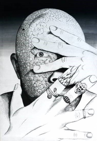 Reflection, painting by Anuj Malhotra