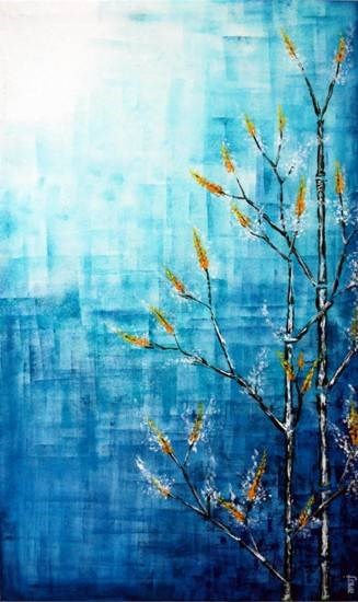 Winter Bloom, painting by Anuj Malhotra
