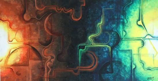 Nightfall 2, painting by Anuj Malhotra