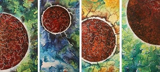 Unalike (4 Panels), painting by Anuj Malhotra