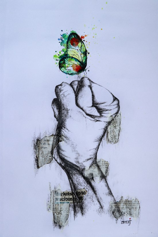 Metamorphosis 1, painting by Anuj Malhotra