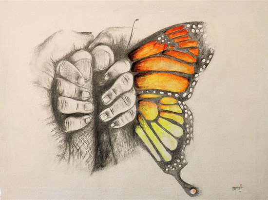 Metamorphosis 6, painting by Anuj Malhotra