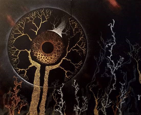 Rising - 3, painting by Anuj Malhotra