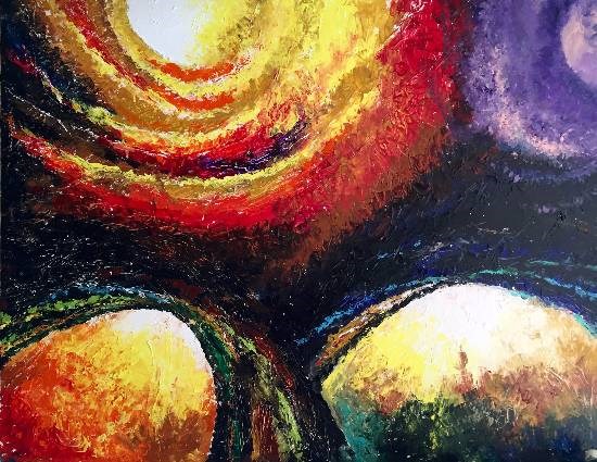 Evolution, painting by Anuj Malhotra