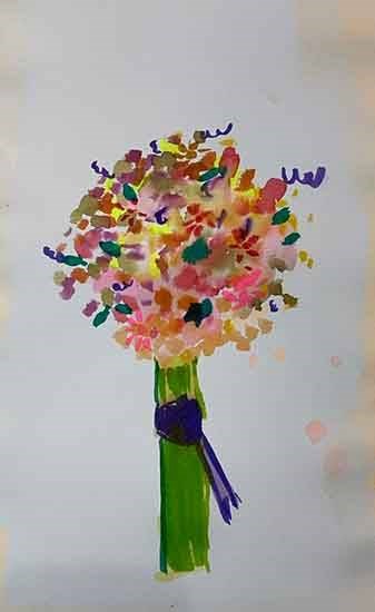 Bouquet of flowers, painting by Adhrit Arora