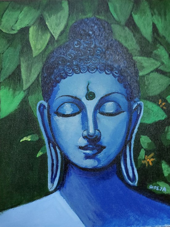 Buddha, painting by Shreya Singh