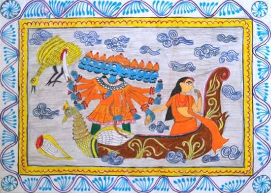 Sita Haran, painting by Shreya Singh