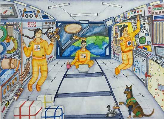 Painting  by Parul Wagh - Living in Space