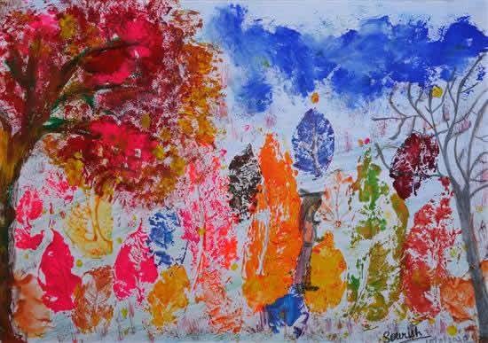 Journey of Life (Phases), painting by Sourish Ruchandani