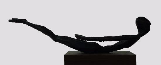 painting by Bhushan Pathare - Salabhasana