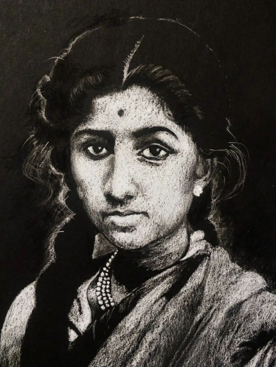 Lataji, painting by Dr. Amrita Banerjee