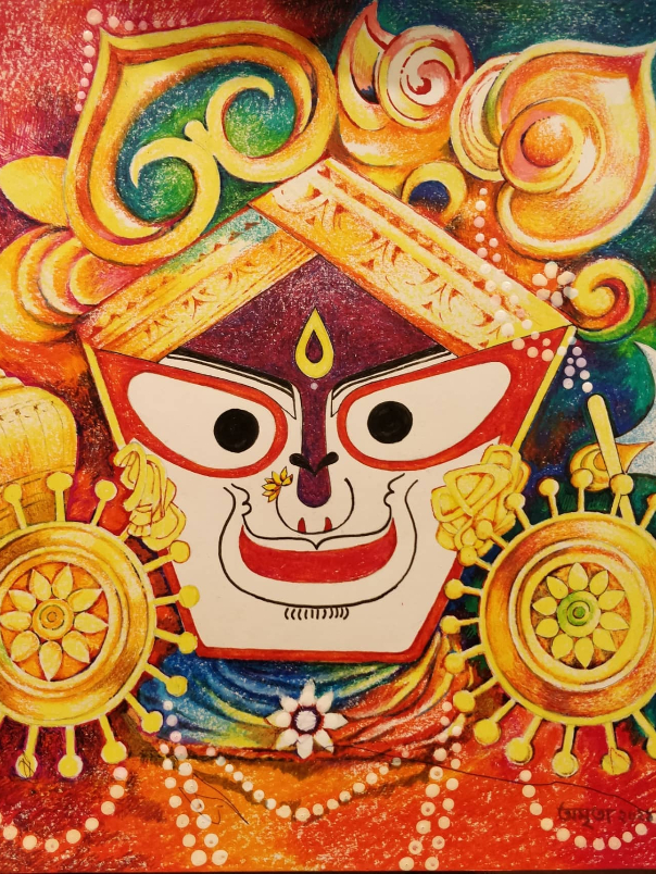 painting by Dr. Amrita Banerjee - Jagannath