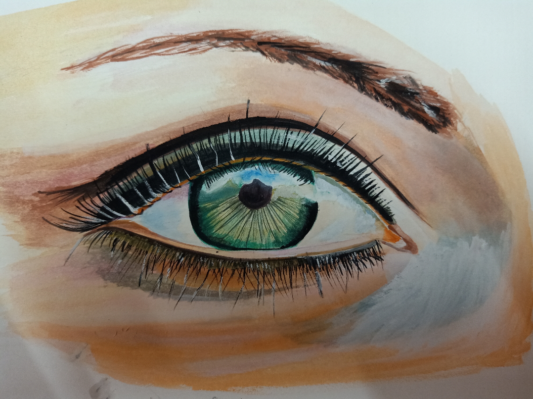 painting by Mayank Rathi - Human Eye
