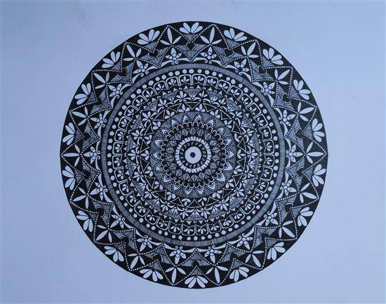 painting by Seema Sengar - Mandala Rangoli