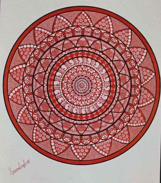 Mandala art - 1, painting by Seema Sengar