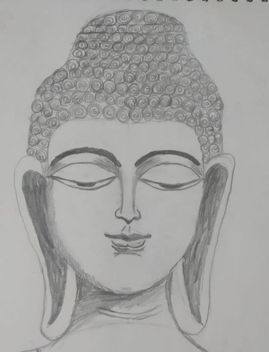 Buddha - 1, painting by Yazhini G