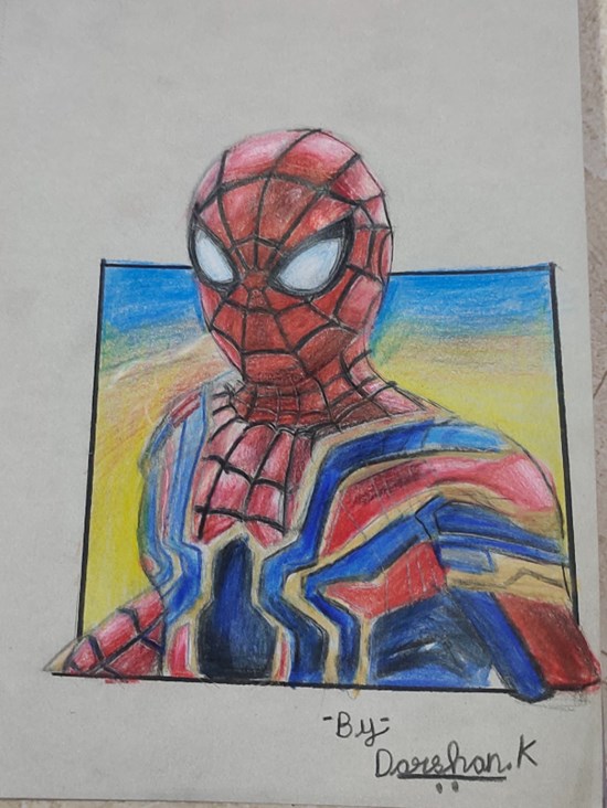 Iron Spider (from Spider-Man no way home), painting by Darshan K.