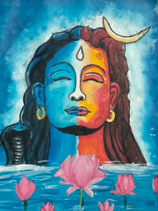 ADIYOGI: LORD SHIVA, painting by Darshan K.