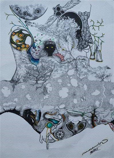 Multiverse, painting by Darshan Doshi