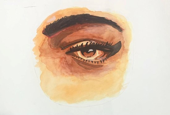Achilles Eye, painting by Krishya Thakur