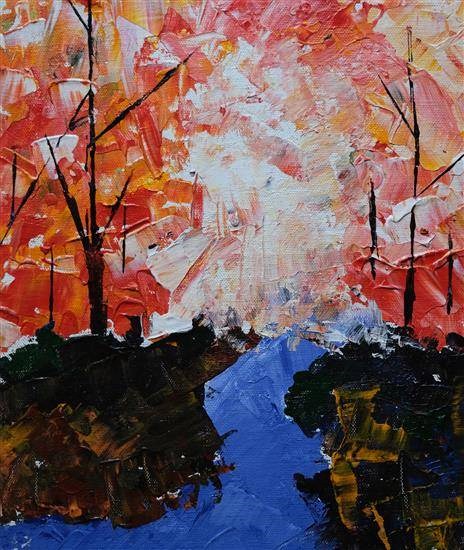 Spring break, painting by Fatema Yamani