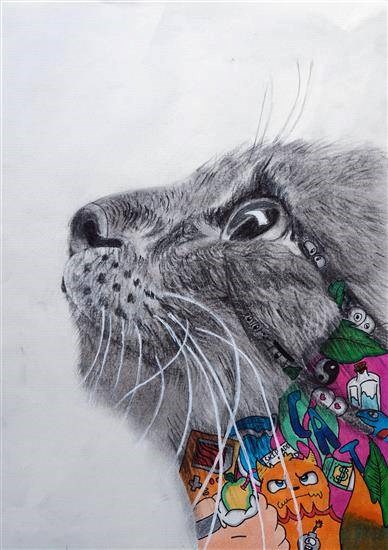 My Pet, painting by Sourish Haldar