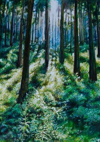 The Woods, painting by Mahima Saha