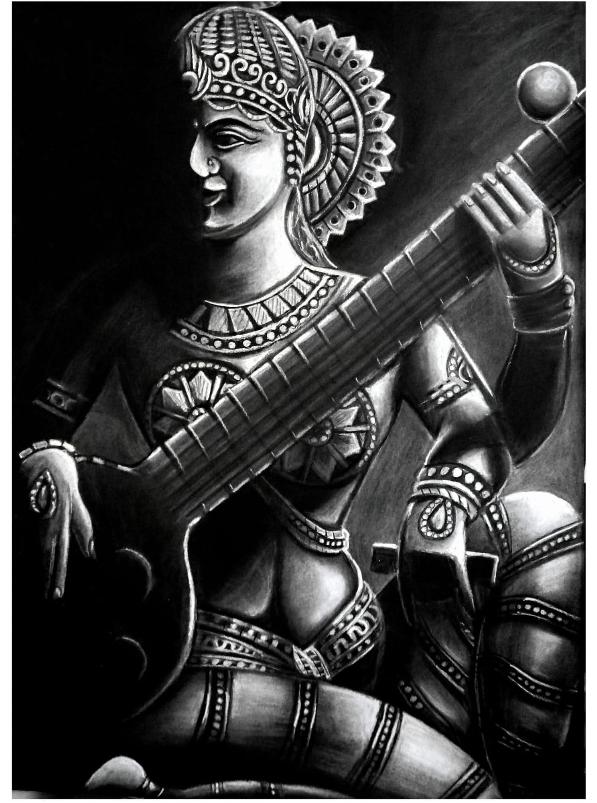 Painting  by Venkatramanan R - Saraswathi