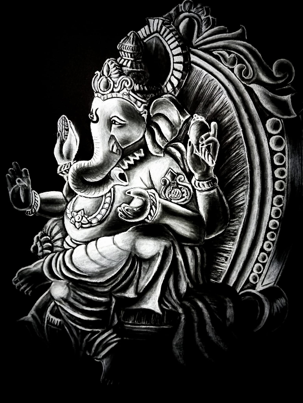 Painting  by Venkatramanan R - Lord Ganapathy