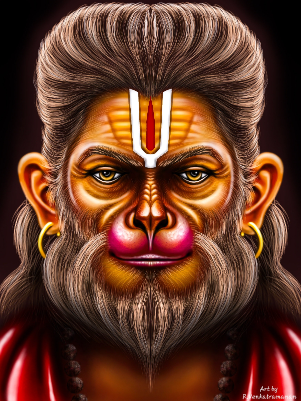 Painting  by Venkatramanan R - Hanuman