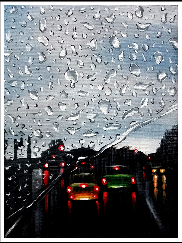 Painting  by Venkatramanan R - Rain drops
