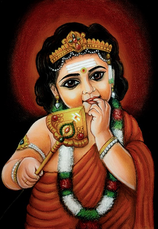 Lord Murugan, painting by Venkatramanan R
