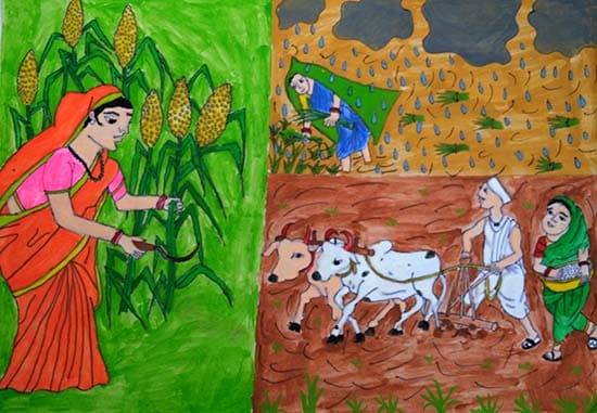 Painting  by Rekha Ghatal - Agricultural works