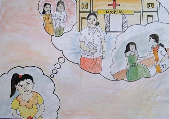 Painting  by Meena Koret - Doctor