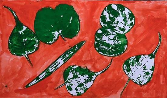 Painting  by Nikita Pawar - Leaves painting