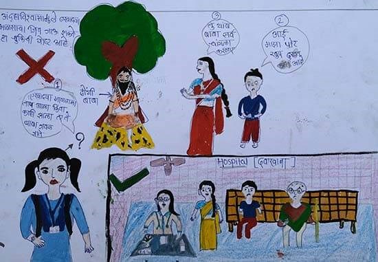 Avoid blind trust, painting by Siya Tarkar