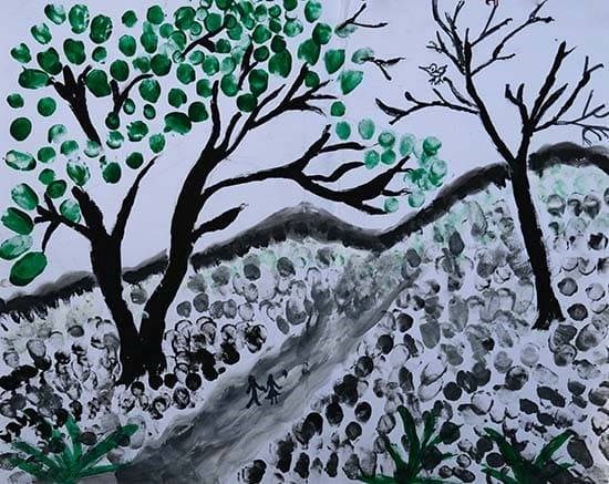 Scenery, painting by Swati Ghongade