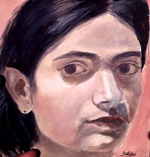 Painting  by Kratika Chauhan - Self portrait