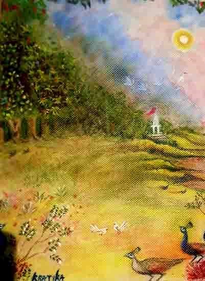 painting from nature's book, painting by Kratika Chauhan