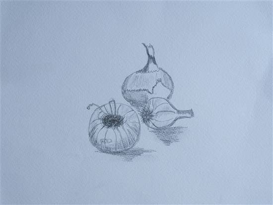 Painting  by Neelam Shah - Onions