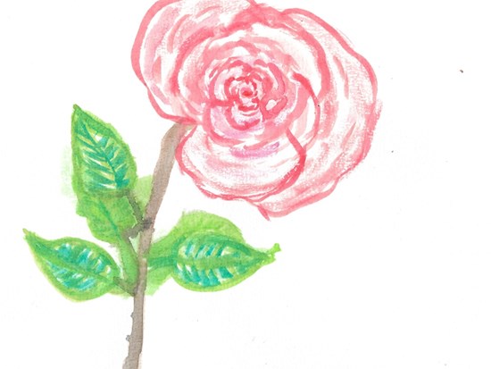 Rose, painting by Neelam Shah